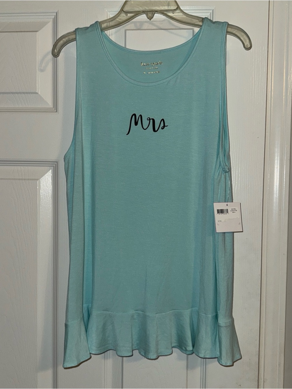 kate spade Light Blue 'Mrs' Ruffle Hem Sleep Tank